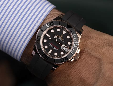 rolex yachtmaster rose gold rubber replica|rolex yacht master 16622 40mm.